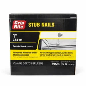 1" Masonry Stub Nails – 5 lb Box