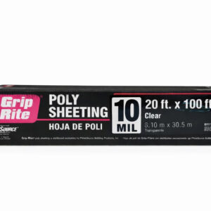 Clear Poly Sheeting 10 Mil – 20 ft x 100 ft