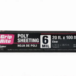 Clear Poly Sheeting 6 Mil – 20 ft x 100 ft