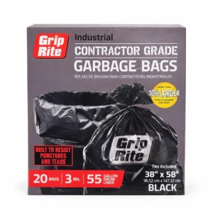 Industrial Garbage Bags 55 Gal – 3 Mil – 20 Bags/Box