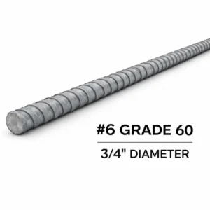 Rebar #6 Grade 60 – 3/4" x 20 ft