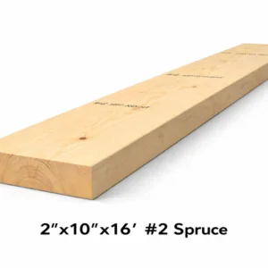 2" x 10" x 16' – #2 Spruce Lumber