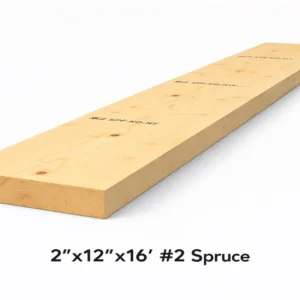 2" x 12" x 16' – #2 Spruce Lumber